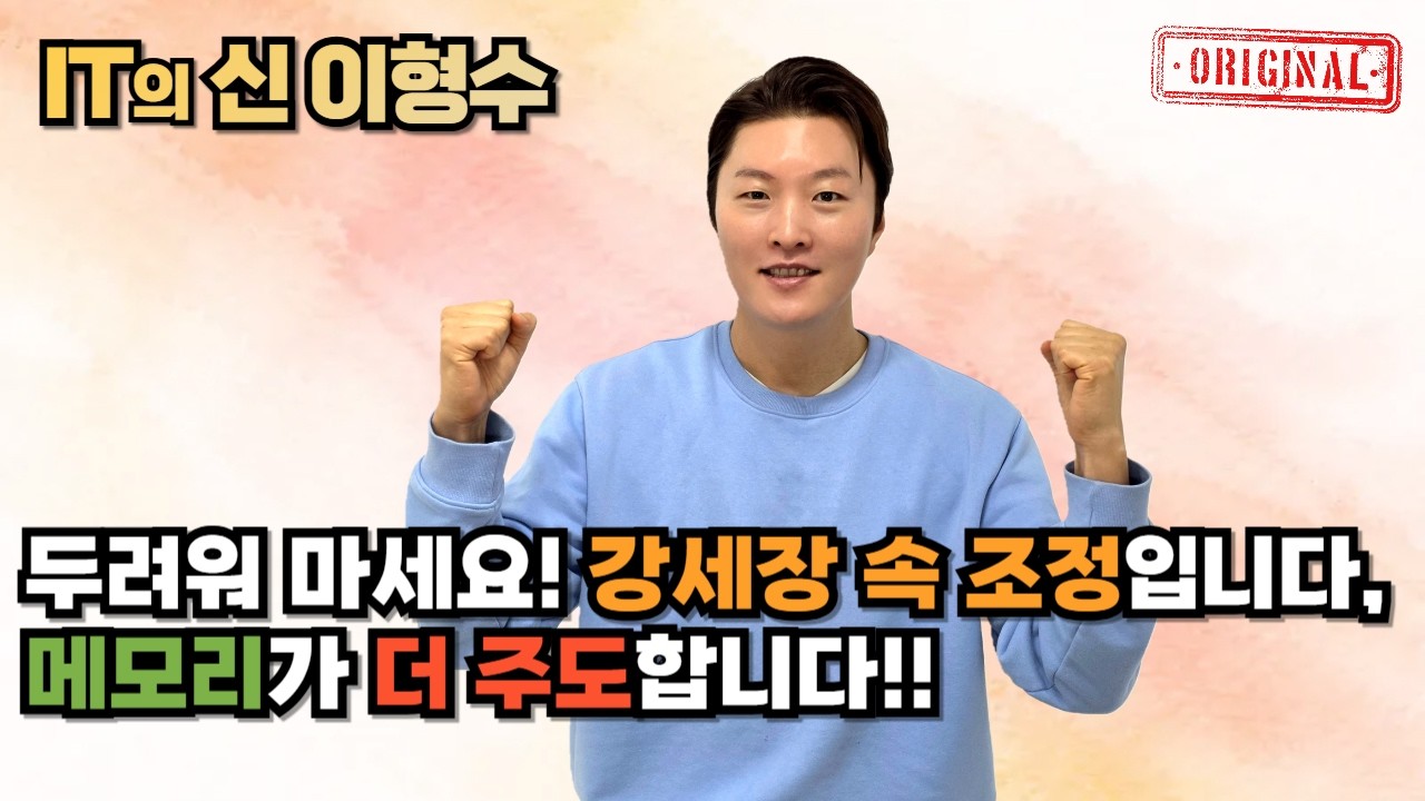 두려워 마세요! 강세장 속 조정입니다, 메모리가 더 주도합니다!!