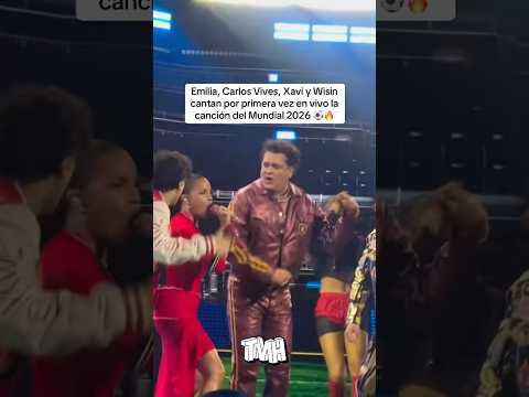Emilia, Carlos Vives, Xavi y Wisin cantan por primera vez en 4. vivo la canción del mundial 2026