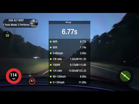 2024 Tesla Model 3 Performance Draggy quarter mile