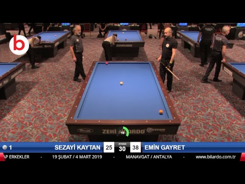 SEZAYİ KAYTAN & EMİN GAYRET Bilardo Maçı - 2019 TÜRKİYE KUPASI 1. ETAP ERKEKLER-5.TUR