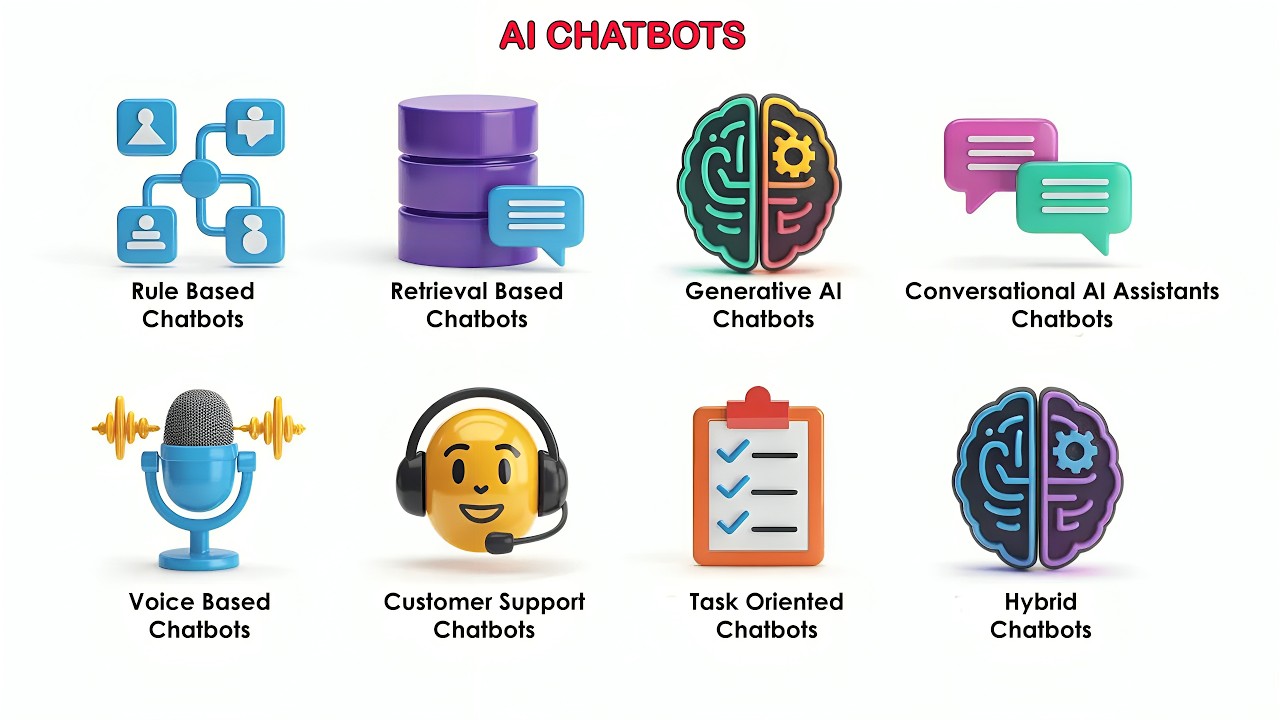 Every Type of AI Chatbot Explained (2026) | AI Chatbots Explained in 3 Minutes