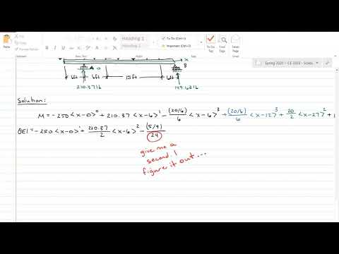 Slope And Deflection By Singularity Functions 3