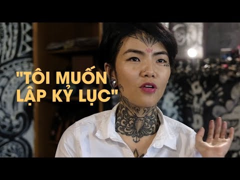 Cô gái có nhiều hình xăm nhất Việt Nam: Cạo đầu xăm để lập kỷ lục