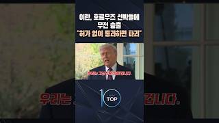 이란, 호르무즈 선박들에 무전 송출 허가 없이 통과하면 파괴 / #채널A #뉴스TOP10 #shorts