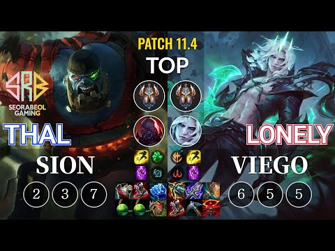 SRB Thal Sion vs Lonely Viego Top - KR Patch 11.4