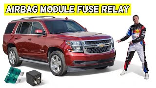 CHEVROLET TAHOE SUBURBAN AIRBAG MODULE FUSE RELAY LOCATION REPLACEMENT 2015 2016 2017 2018 2019 2020