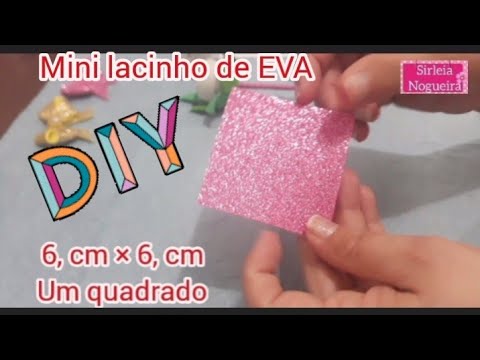Como fazer mini lacinho de EVA gliter Diy