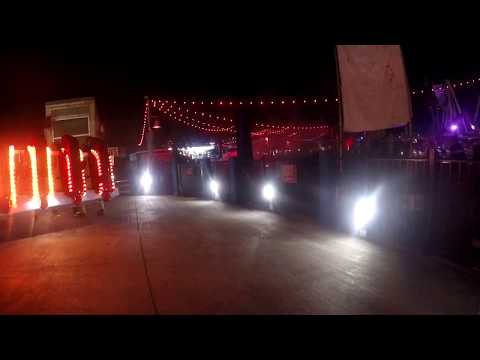 Electro Spin at Carowinds on-ride POV at night