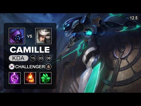 Camille Top vs Jax - KR Challenger - Season 12 Patch 12.5