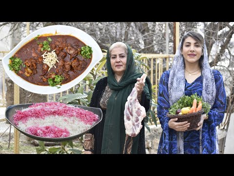 Mossama - Super Yummy Rural Dish with Lamb, Plums and Special Onion Sauce | Village Recipes