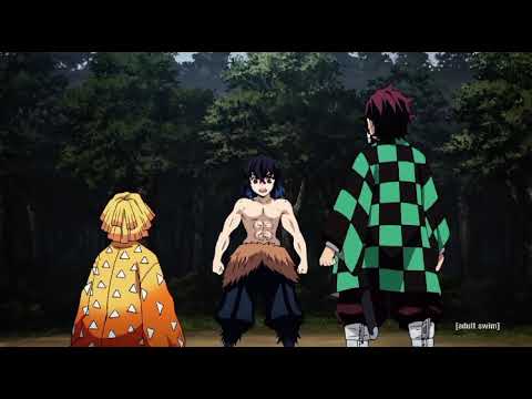 Tanjiro calling Inosuke attractive- demon slayer (dub)