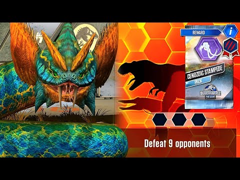 NEW EVENT DILOPHOBOA CENOZOIC STAMPEDE DEFEAT 9 OPPONENTS | JURASSIC WORLD THE GAME