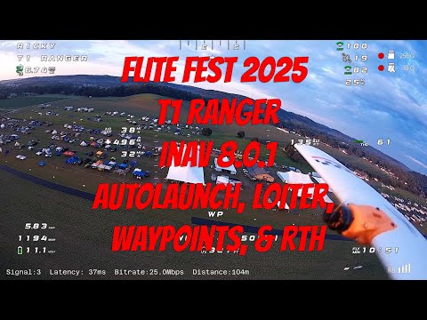 T1 Ranger at FliteFest 2025 on inav 8.0.1