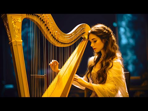 Heavenly Harp Music 🎵 Serene Melodies for Stress Relief & Deep Relaxation