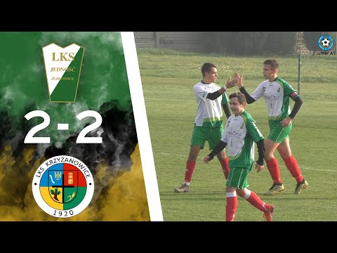 Junior A1: LKS Jedność Jejkowice - LKS Krzyżanowice 2:2 - skrót meczu, bramki - 25.10.2020