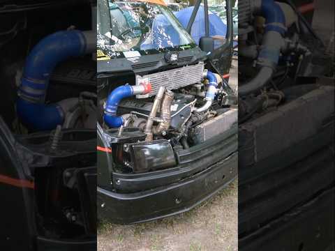 Bmw 2.5i turbo loud pops in a Ford Transit crazy engine swap