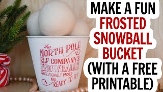 Free Printable Snowball Display / Snowball Decor / Winter Decor / Easy Christmas Craft Idea