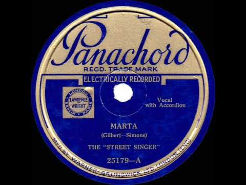 1932 HITS ARCHIVE: Marta (Rambling Rose Of The Wildwood) - Arthur Tracy (The Street Singer)