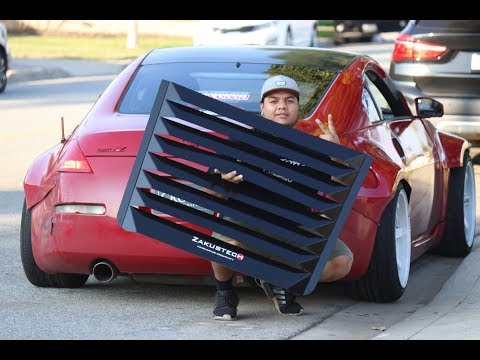 INSTALLING 350Z REAR WINDOW LOUVERS!