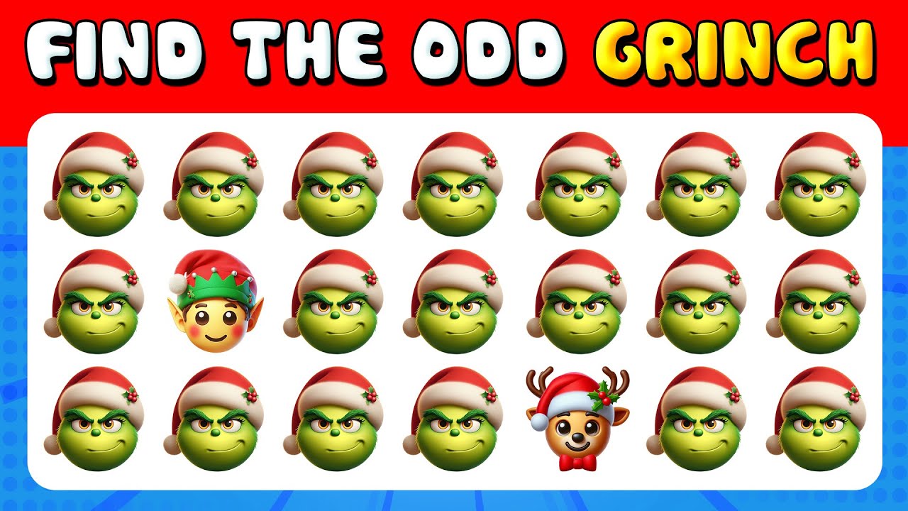 271 Puzzles for GENIUS 🧠 | Find the ODD One Out - The Grinch Quiz 🌟🔍 Easy, Medium, Hard Levels!