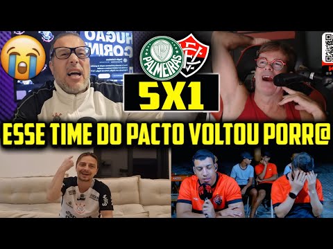 REAÇÕES DOS RIVAIS APÓS PALMEIRAS GOLEAR VITÓRIA! REACT PALMEIRAS 5X1 VITÓRIA 