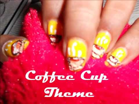 How to make coffee cup on nails.. Nail Design By Shilpi