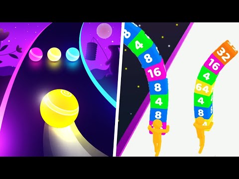 Dancing Ball Fun vs 2048 Run: Infynity Cube Run - Max Level Gameplay (Part 2)