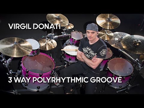 3 polyrhythms in 1 groove in a song - Virgil Donati Pyramids on Mars