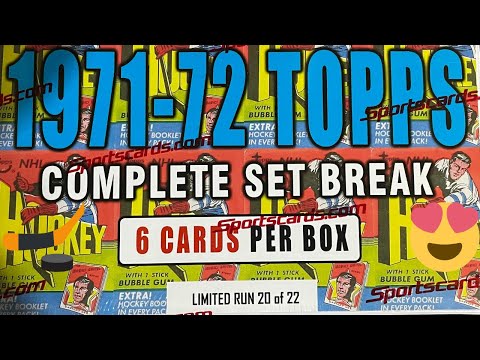 1971-72 Topps Hockey Cards Mystery Box from Sportscards.com - Box #6 - 6 Cards per Box!