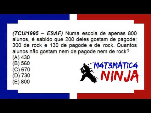 DIAGRAMA DE VENN | Matemática | TCU 1995 | ESAF