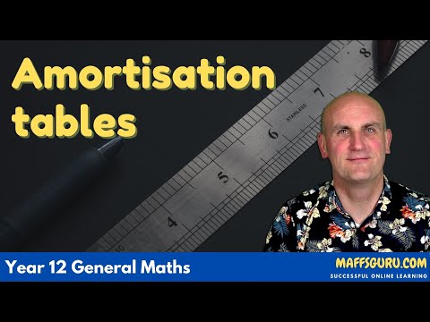 Amortisation tables | Year 12 General Maths | MaffsGuru.com
