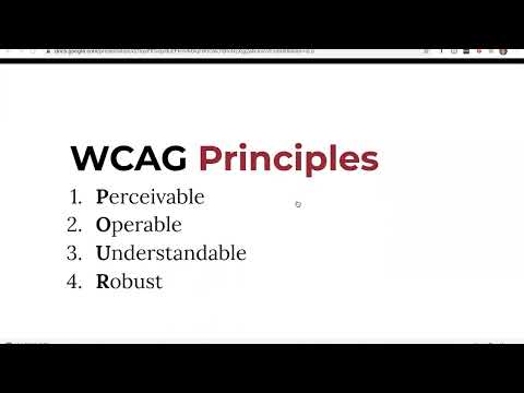 WCAG Basics Overview