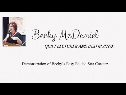 Becky's Easy Folded Star Coaster - pattern download available also - just $1