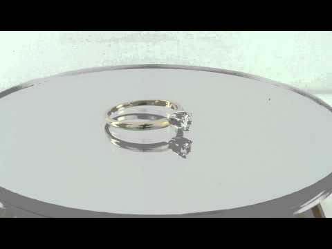 Estate 0.25 ct Round Diamond 14k Yellow Gold Solitaire Engagement Ring Certified