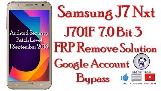 Samsung SM-J701F B3 Android 7.0 Remove Google Account || FRP Bypass Easy Way