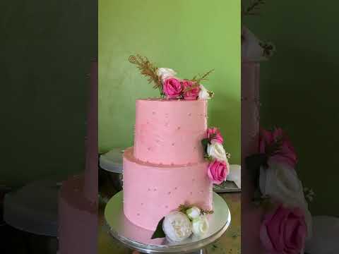 2 tiered wedding cake #supermoistchocolatecake