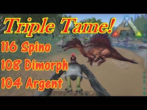 Ark: Survival Evolved Taming a Spino Dimorphodon and Argentavis !