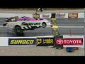 When a NHRA Funny Car crosses the line Airborne !!