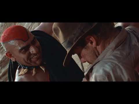 Indiana Jones and the Temple of Doom 1984 4k Movie Clip - The Rope Bridge fight EN Audio