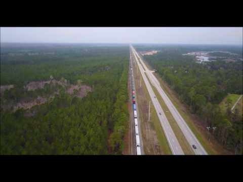 DJI Mavic Pro Drone Chasing a Train