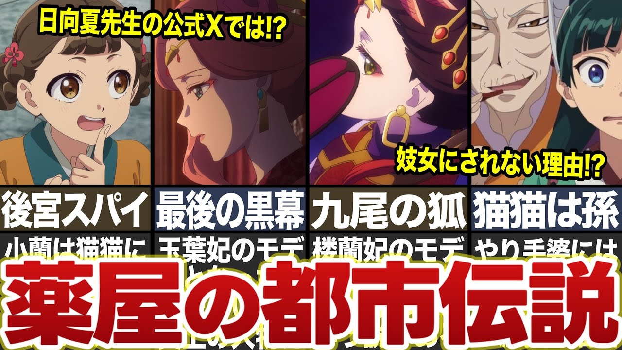 【薬屋のひとりごと】薬屋の都市伝説！！ファンの間でまことしやかにささやかれている噂とは！？【ゆっくり解説】 #薬屋のひとりごと #猫猫 #壬氏