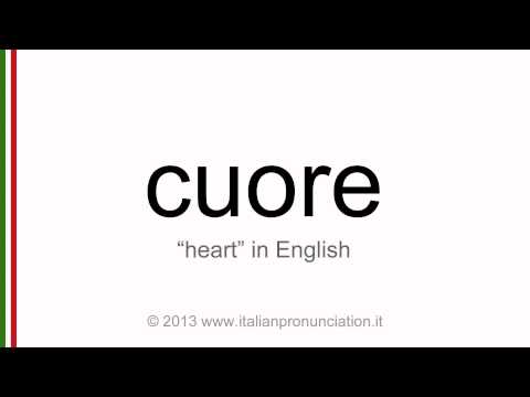Correct italian pronunciation of cuore, heart