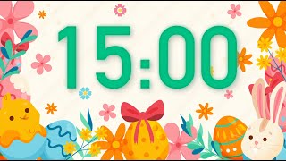 15 Minute Easter Timer with Relaxing Music 🎵  Easter Countdown Timer (4K) 🐰
