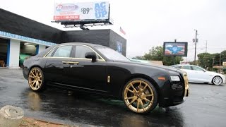 WhipAddict: Rolls Royce Ghost on gold 24" F2.01-M Forgiatos, Gold Trim. Aoc Obama