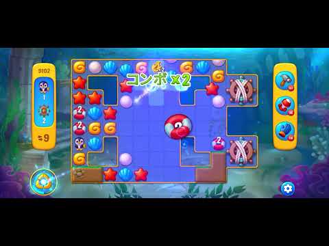 Fishdom level 9102 no boosters フィッシュダム