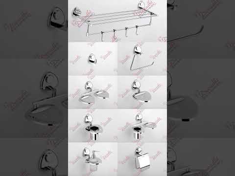 Stainless steel bathroom glass shelf