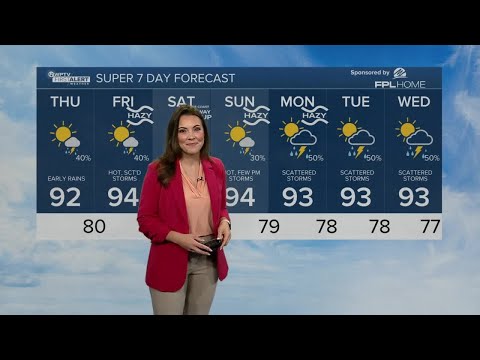 WPTV First Alert Weather forecast, morning of July 20, 2023