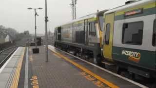 preview picture of video 'Irish Rail loco 201 departs Portlaoise for Cork'
