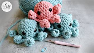 QUICK & EASY - Crochet Maxi octopus *no sew* Crochet Amigurumi Tutorial (step by step) #plushies