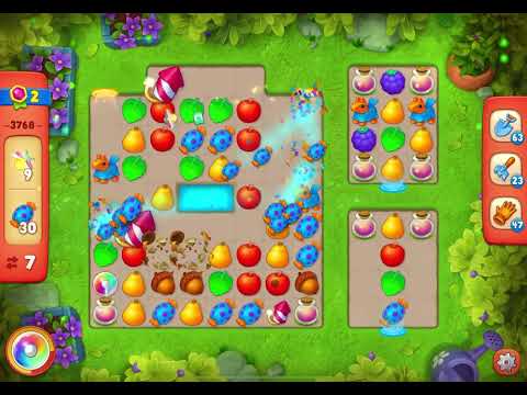 GardenScapes Level 3768 no boosters (17 moves)